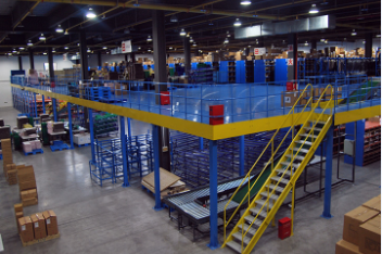 杭州好耐五金與勝通貨架二次合作 成功定制鋼平臺貨架