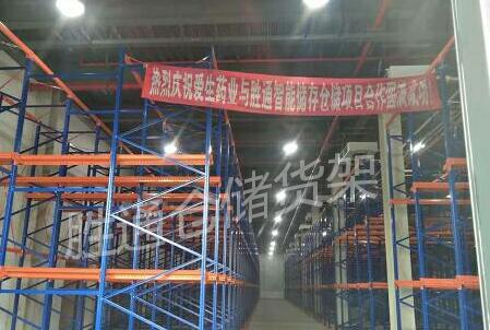 浙江愛生藥業一座貫通式貨架成功交付